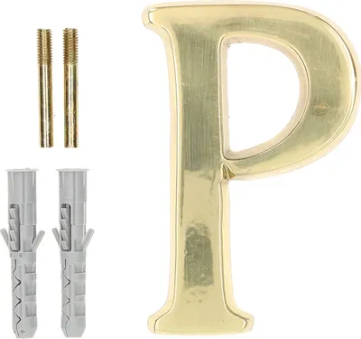 Produktbild von KOTARBAU® Buchstabe"P" aus Messing 10 cm für Häuser, Siedlungen, Hotels, Wohnungen, Denkmäler Grabsteine 100% Messing
