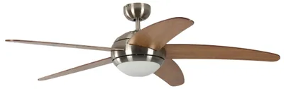Produktbild von Deckenventilator Melton Nickel / Ahorn 132 cm mit Beleuchtung und Fernbedienung