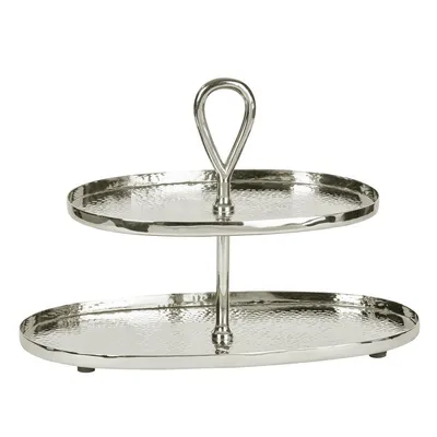 Produktbild von Lambert Clea Etagere, nickel, Eisen, 2 Ebenen, H 31 cm 41240