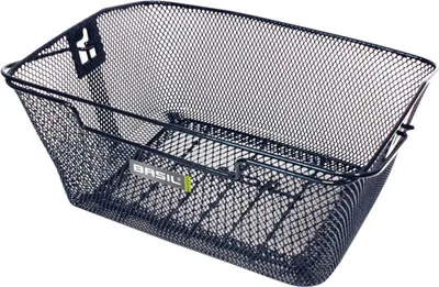 Produktbild von Basil Hinterradkorb Capri 30,5x34,5x18cm, sw, engmaschig, abgesch