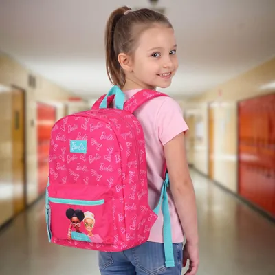 Produktbild von Barbie weicher Schulrucksack, geräumiger Schulrucksack für Mädchen, 40 x 28 x 11 cm