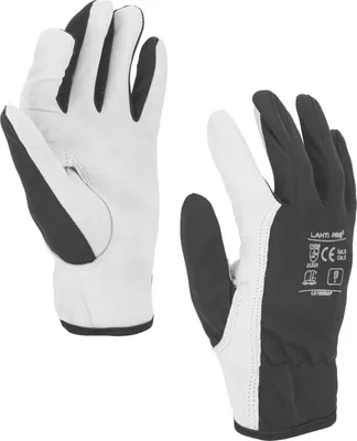 Produktbild von Schwarze Lederhandschuhe L272209P, 12 Paar, "9", Ce, Lahti