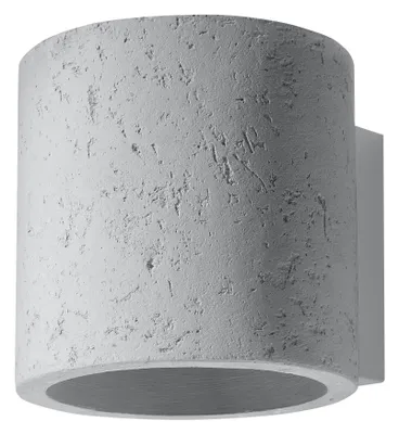 Produktbild von SOLLUX lighting Orbis Downlight Wandleuchte De Modernes Design, Industriestil, zylindrische Form, aus of Beton, 1 x G9 Glühbirne austauschbar | Grau, 10 x 12 x 10 cm