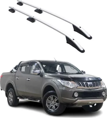 Image de Barres de toit longitudinales pour Mitsubishi L200 DoubleCab 2015-19 L2 Alu Gris
