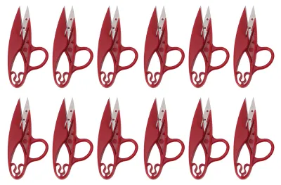 Produktbild von 12-teilige Garnfadenschere, multifunktionale Edelstahlklinge, Schnellclip, tragbare Mini-Nähschere zum Schneidern, Basteln, Trimmen