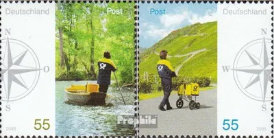 Produktbild von Briefmarken BRD (BR.Deutschland) 2005 Mi 2481-2482 (kompl.Ausg.) gestempelt Briefzustellung