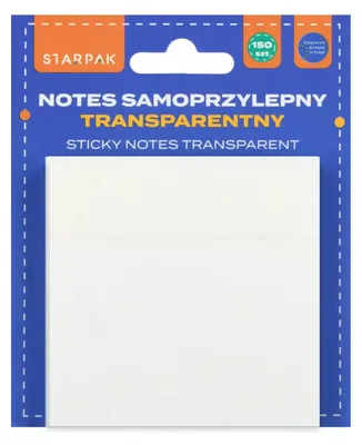 Produktbild von Starpak SPRZYL TRANSPARENT Haftnotizen 150 Blatt stark haftend