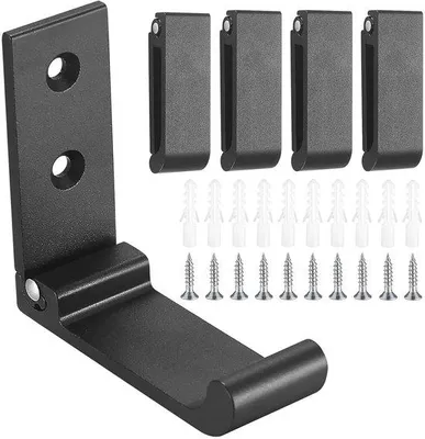 Produktbild von Flexibele Wandhalter - multifunktional - Set aus 5 - schwarz - Aluminium