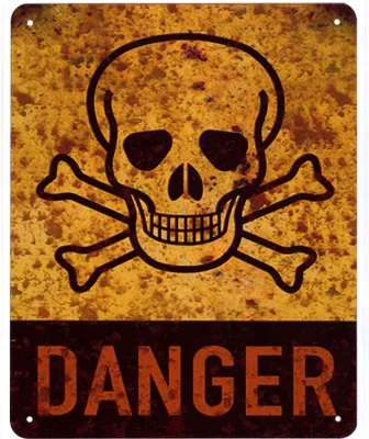 Produktbild von Blechschild 6838 Danger Totenkopf 20 x 25