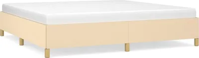 Obrázek produktu pro vidaXL Rám postele bez matrace krémový 200x200 cm látka