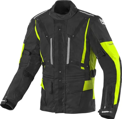 Obrázek produktu pro Berik Spencer nepromokavá motocyklová textilní bunda, černá/žlutá, 56