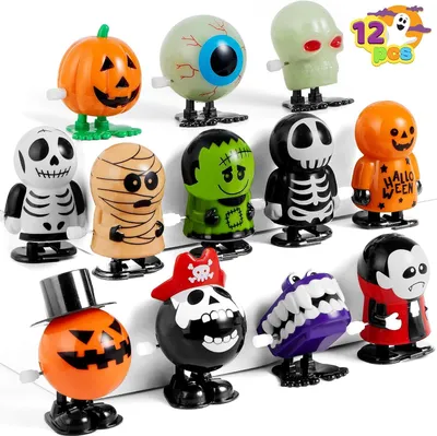 Produktbild von Halloween-Windspielzeuge für Kinder – Set mit 12 Stück – Windspielzeuge im Großpack für Halloween-Partyartikel
