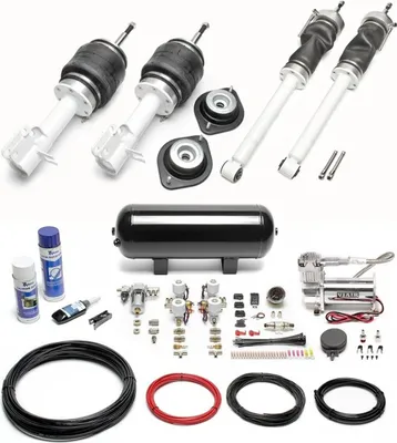 Produktbild von TA Technix Luftfahrwerk + Kompressor-Kit schwarz für VW Golf  Jetta I Scirocco I