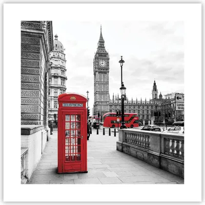 Produktbild von Poster - Poster ohne Rahmen - Schuppen Telefon London - 40x40 cm - Wand Bild - Wanddeko - Wandbilder - Kunstposter - Wandposter - Bilder - Kunstdruck - Wanddekoration - Wandbild - P2XAC40x40-4326