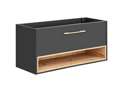 Produktbild von Badezimmerschrank Für Waschbecken 120 Cm Eiche Grau Artisan 1 Schublade
