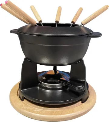 Produktbild von Baumalu - Fondue-Set Gusseisen - mattschwarz - 6 Personen