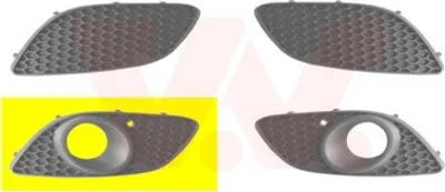 Produktbild von VAN WEZEL Lüftungsgitter Grill Stoßfänger für OPEL ZAFIRA B (A05) mit Loch/Löchern für Nebellampen