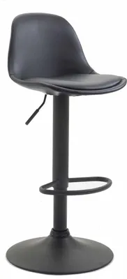 Produktbild von TPFLiving Barhocker Kilian Gestell schwarz Vollgepolstert Kunstleder Schwarz