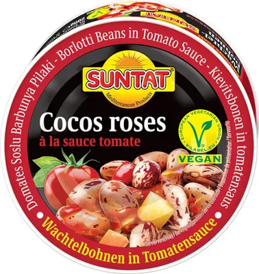 Produktbild von SUNTAT Wachtelbohnen in Tomatensoße vegan 280g