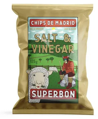 Produktbild von Madrid Superbon Chips - Salz und Essig - 125-g-Beutel