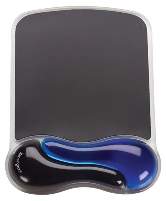 Imagen del producto de Alfombrilla de gel para ratón Kensington Duo, color negro, con detalles en azul, con gel
