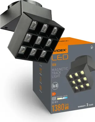 Produktbild von VIDEX LED Schienenlicht 16W 4000K Schwarz