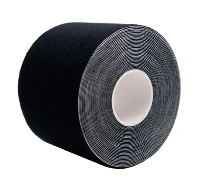 Productafbeelding van axion® Kinesiologie-tape 5 cm x 5 m - Waterdichte tape in zwart, fysiotherapie tape, kinesiotape