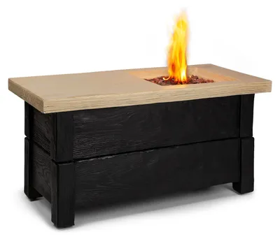 Produktbild von Blumfeldt Corinth Gas-Feuerstelle, Heizstrahler & Feuerstellen 40.000BTU/13kW, Feuerstelle mit Abdeckung, Heizstrahler Gas, Edelstahlbrenner , schwarz