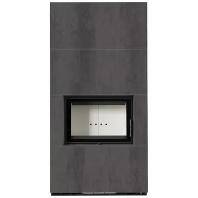 Produktbild von Kaminbausatz KRATKI FLOKI BOX 8 kW Ø 160 Quarzsinter NATURALI PIETRA DI SAVOIA ANTRANCITE BOCCIARDATA