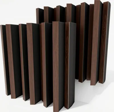 Produktbild von 2er-Pack – Akustikdiffusor | 2D-Diffusor | Farbplatten: (Nuss, ARTO (150 mm))