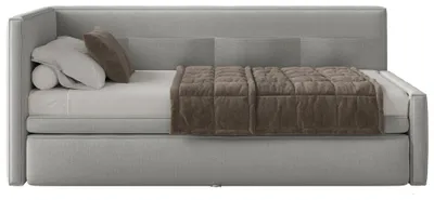 Produktbild von Selsey Nesmi - Polsterbett, Hellgrau, 90x200 cm