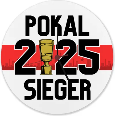 Produktbild von Stuttgart Pokalsieger 2025 Wanduhr aus Alu