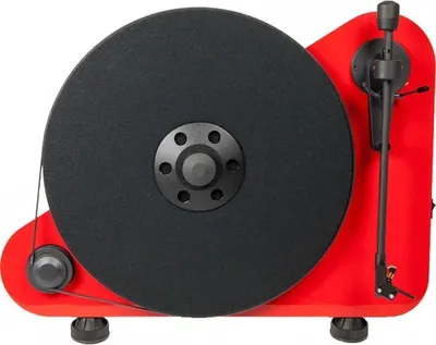 Zdjęcie produktu dla Pro-Ject VT-E BT R, Gramofon z napędem pasowym, Automatyczny, Czerwony, Aluminium, Stal nierdzewna, Silikon, MDF