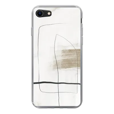 Produktbild von MuchoWow® Handyhülle Schutzhülle Hülle für iPhone SE 2022 Farbe - Minimalismus - Schwarz Silikon Softcase Handy Hülle - Schutzhülle