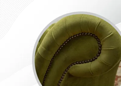 Produktbild von Ohrensessel Luxus Sessel Hotel Polster Stühle Moderne Einsitzer Designer Grün