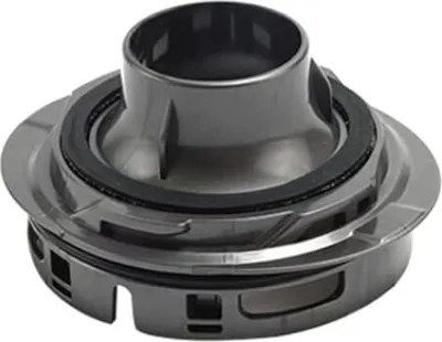 A close-up studio shot of a vacuum cleaner part.