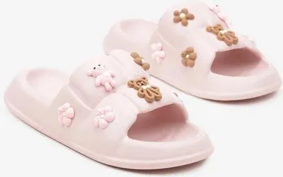 Zdjęcie produktu dla Kapcie damskie Buty kąpielowe Piankowe kapcie kąpielowe Ker Pink Gr.36/37