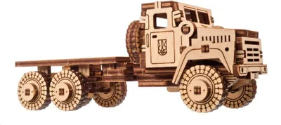 Produktbild von Ugears Mechanisches Modell Eines Militärlastwagens Aus Holz Golden Golden One Size