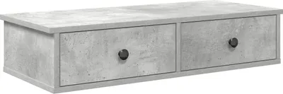 Immagine prodotto di vidaXL Scaffale a muro con cassetti in cemento grigio 80x31x17 cm Materiale a base di legno