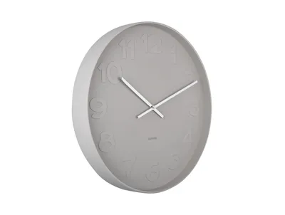 Produktbild von Karlsson - Wanduhr Mr. Graue Zahlen groß – warmes Grau