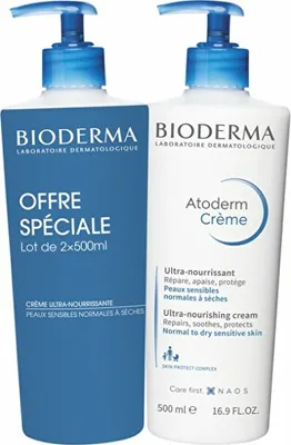 Zdjęcie produktu dla Bioderma Atoderm odżywczy krem Ultra-Nourishing Moisturising Cream 2 x 500 ml