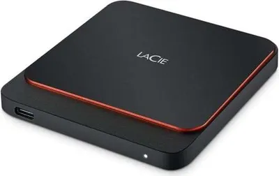 Zdjęcie produktu dla LaCie STHK2000800, 2 TB, USB Type-C, 3.2 Gen 1 (3.1 Gen 1), 540 MB/s, Czarny, Pomarańczowy
