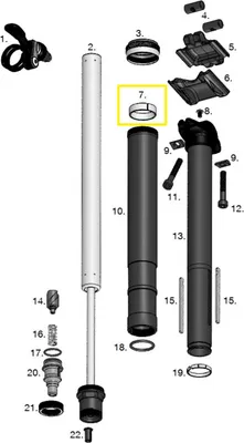 Produktbild von Crankbrothers Highline Lower Bushing Lagerbuchse, oben