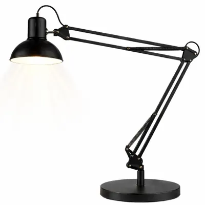 LED-Büroleuchte, Aluminium, schwarz, 40x40x17 cm, A+