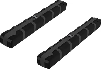 Image de Barres de toit pour voiture - Kit de barres de toit souples - 2 pièces - capacité de charge 75 kg - 85×10×8 cm - 600D Oxford & EPE - Noir