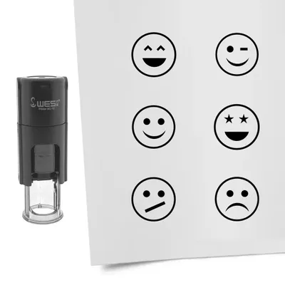Obrázek produktu pro Sada razítek CombiCraft Smiley černý se 6 razítky