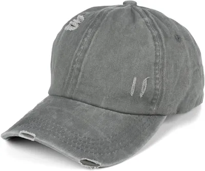 Produktbild von styleBREAKER Damen Ponytail Baseball Cap im Destroyed Used Look | Einfarbiges Sommer Cap mit Klettverschluss und Kreuzband | Verstellbare Schildkappe aus Baumwolle
