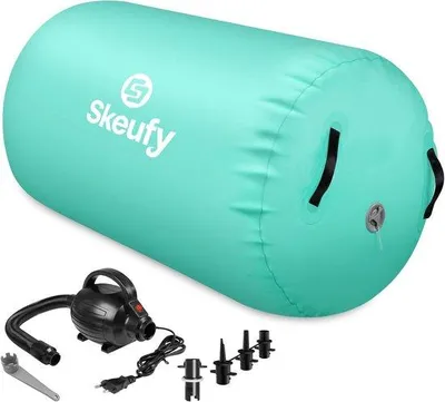 Produktbild von Aufblasbare Turnmatte, Yogamatte, Aufblasbare Turnbahn, Trainingsgerät, PVC-Plane, Grüne Turnmatte 100 x 60