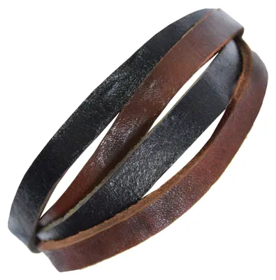 Imagen del producto de Pulsera de cuero genuino para hombre y mujer, diseño para parejas, motivo 3
