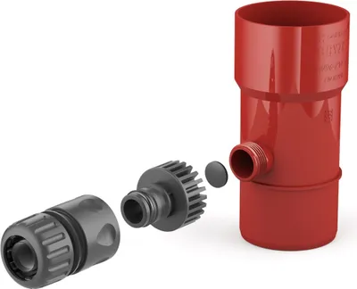 Obrázok produktu pre BRYZA Zberač dažďovej vody Ø 63 mm s 3/4" závitom, červený RAL 3011